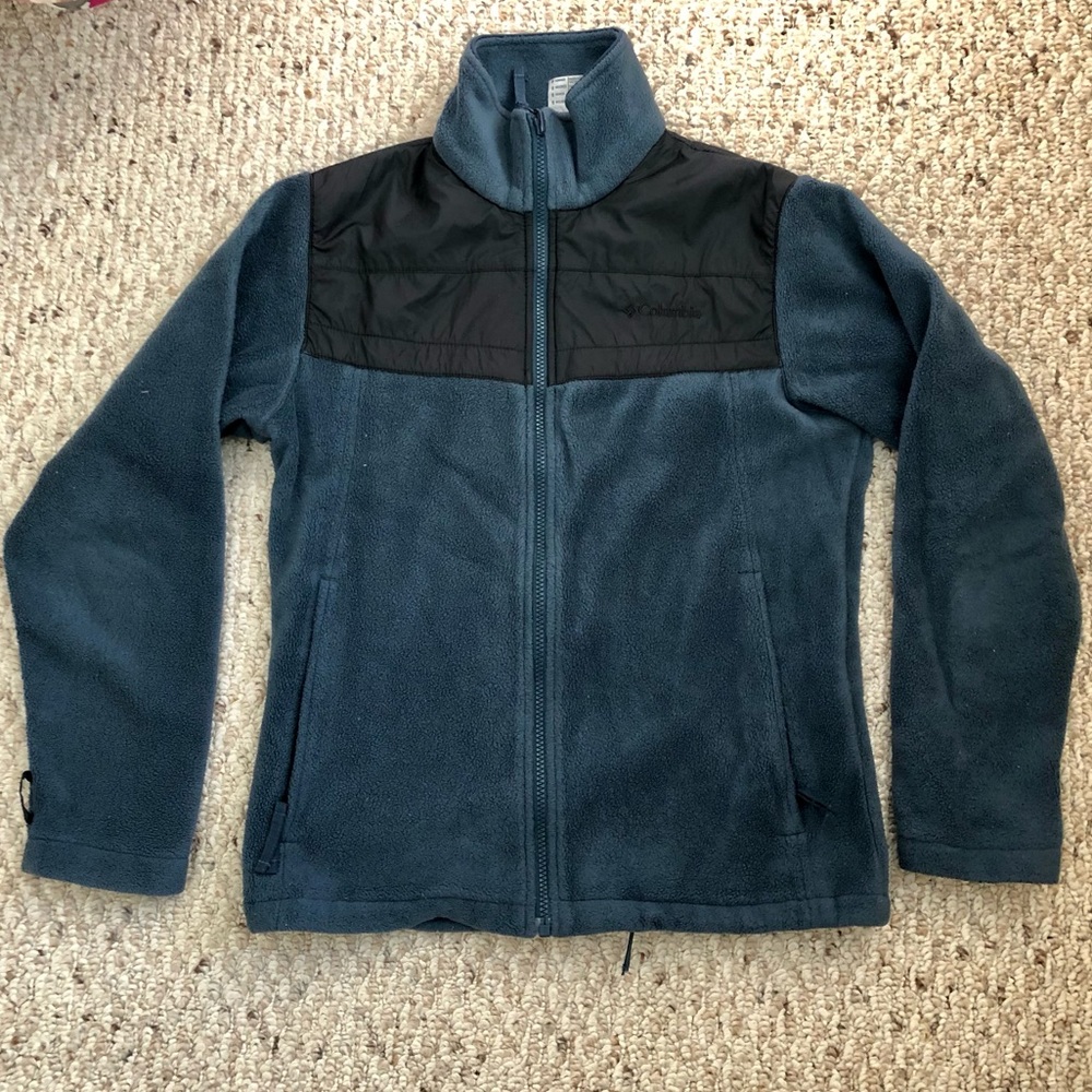 Columbia fleece zip up - small - blue/black
